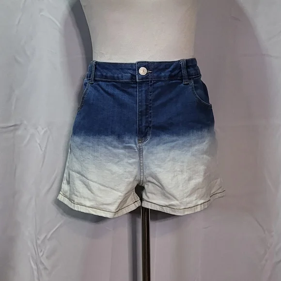Thereabouts Girls Dip Dye High Rise Jean Shortie Shorts Plus Size 2XL/20.5 - Picture 3 of 11